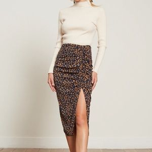 Lucy Paris Alina Animal Print Midi Skirt